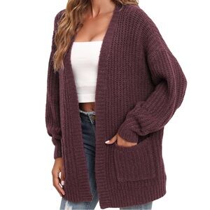 Only Women's Plum Knit Cardigan